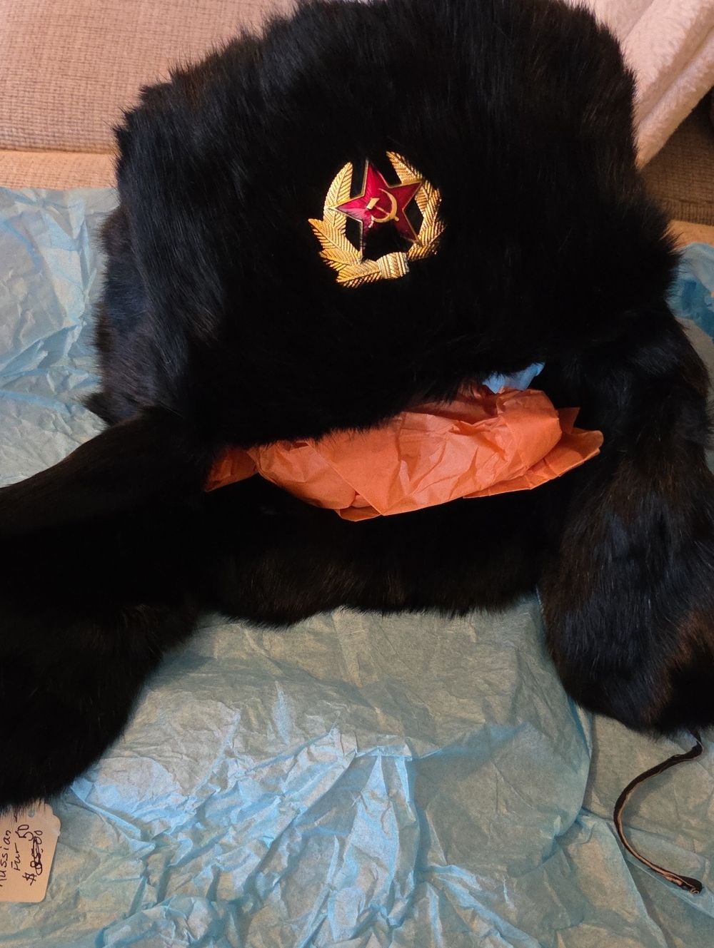 Black Faux Fur Hat